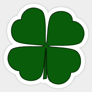 Four Leaf Clover - Lucky for St Paddy's Day Sticker